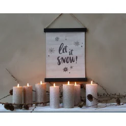 Chic Antique Leinwandbild Let It Snow