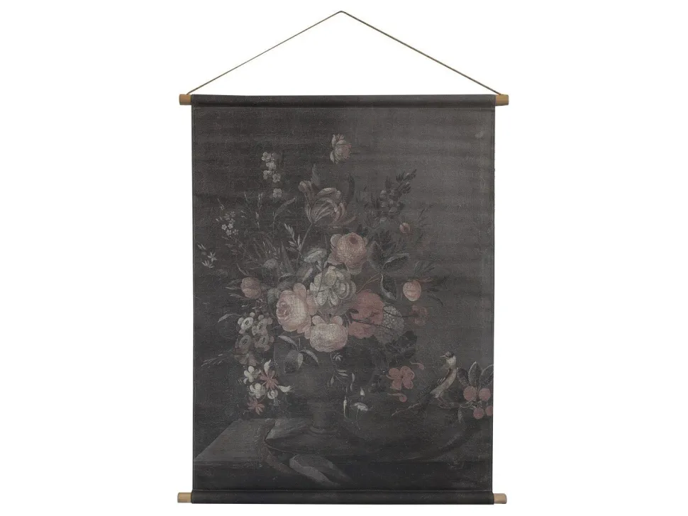 Chic Antique Leinwandbild mit Blumendruck zum Aufhängen