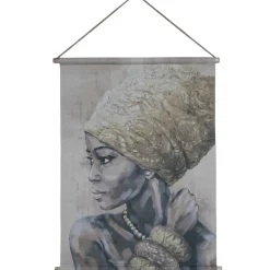 Chic Antique Leinwandbild zum Aufhängen mit Frau
