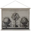 Chic Antique Leinwandbild zum Aufhängen mit Globus