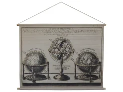 Chic Antique Leinwandbild zum Aufhängen mit Globus
