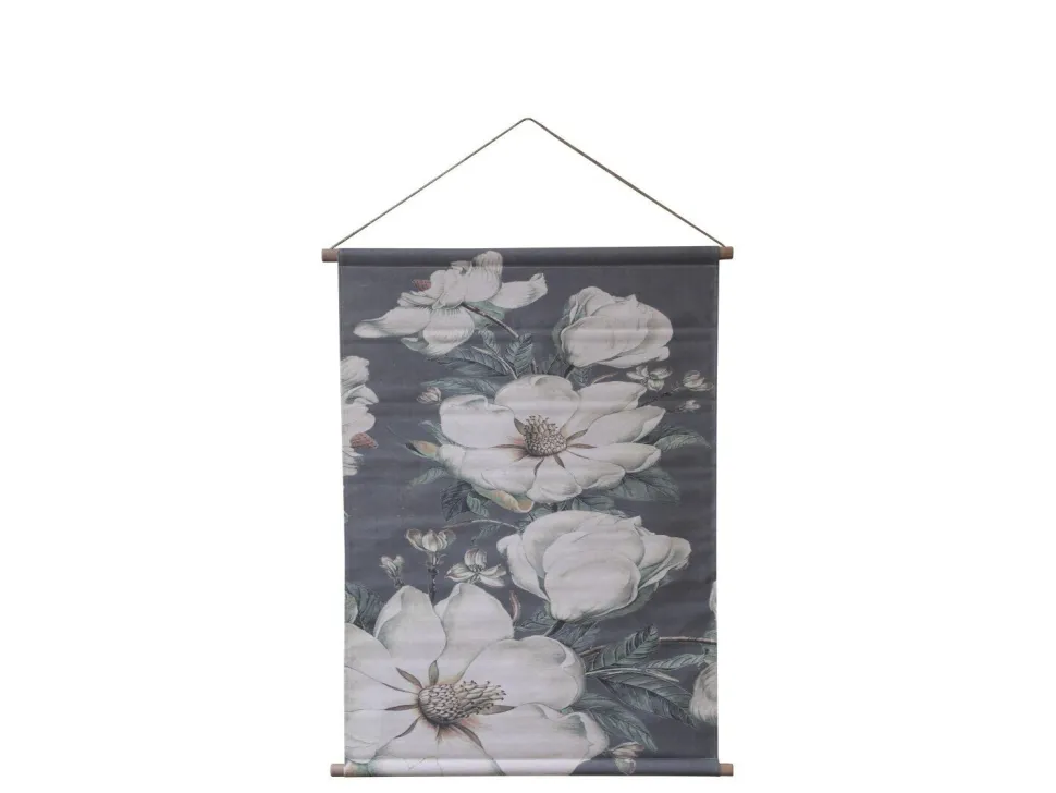 Chic Antique Leinwandbild zum Hängen mit Blumenmotiv