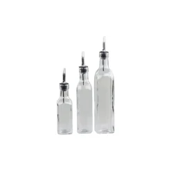 Chic Antique Ölflaschen 3er-Set mit Ausschenker