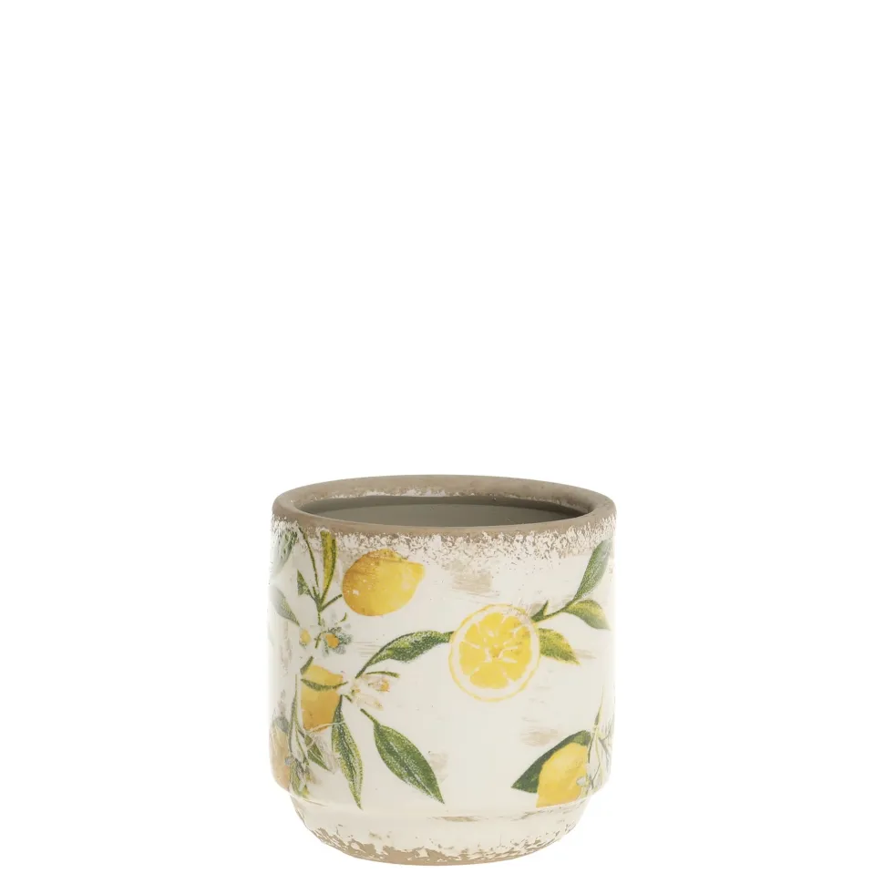 Chic Antique Limone Blumentopf mit Zitronenmotiv
