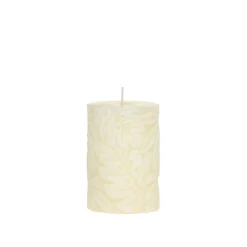 Chic Antique Macon Stumpenkerze mit Blattmuster