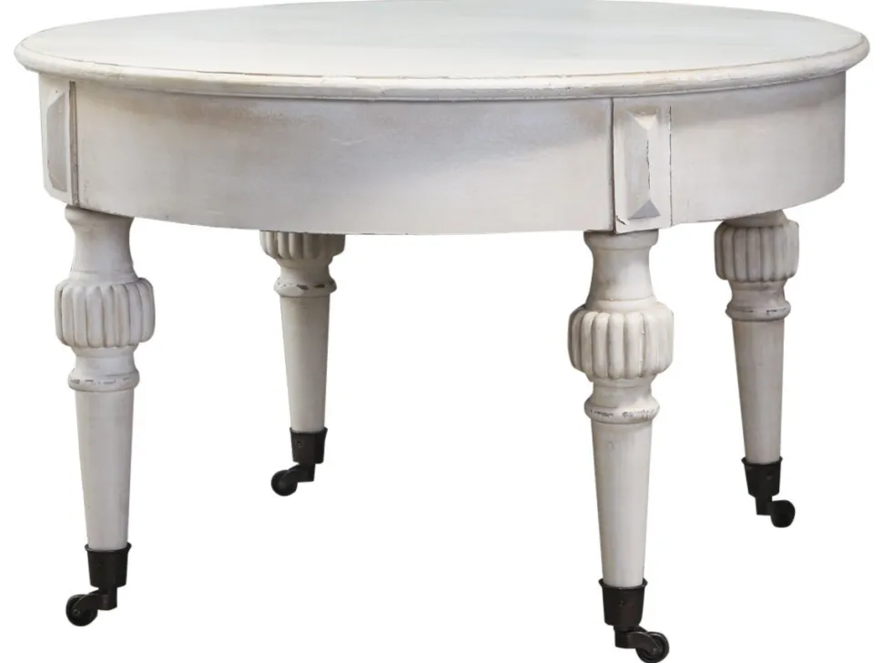Chic Antique Marie Antoinette Sofatisch auf Rädern