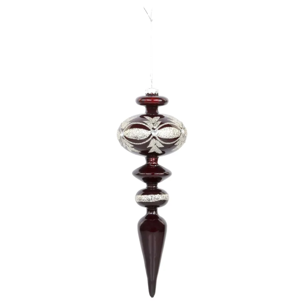 Chic Antique Ornament aus Glas mit Glitzer