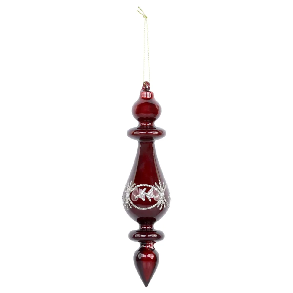 Chic Antique Ornament aus Glas mit Glitzer