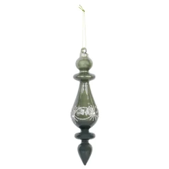 Chic Antique Ornament aus Glas mit Glitzer