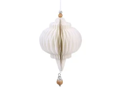 Chic Antique Ornament aus Papier mit Holzperle