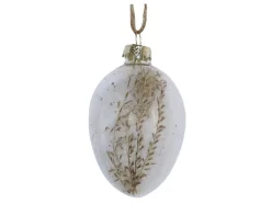 Chic Antique Osterei aus Glas mit Blumen