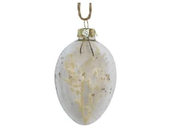 Chic Antique Osterei aus Glas mit Blumen