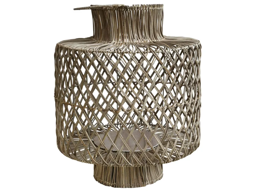 Chic Antique Rattan Laterne geflochten