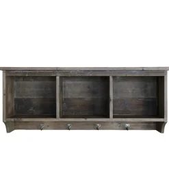 Chic Antique Regalbrett mit 3 Fächern und 4 Haken