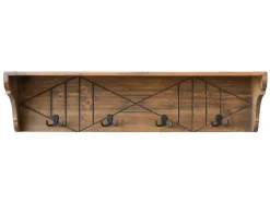 Chic Antique Regalbrett mit 4 Haken