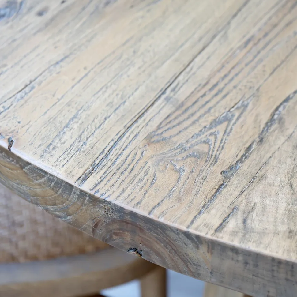 Chic Antique Runder Esstisch aus Recyclingholz