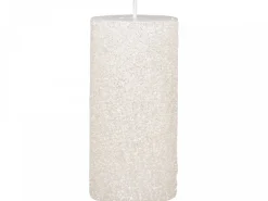 Chic Antique Rustikale Stumpenkerze mit Glitzer