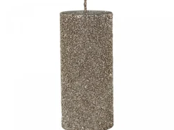 Chic Antique Rustikale Stumpenkerze mit Glitzer
