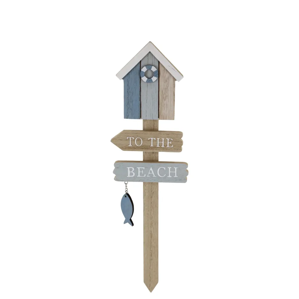 Chic Antique Schild To the Beach