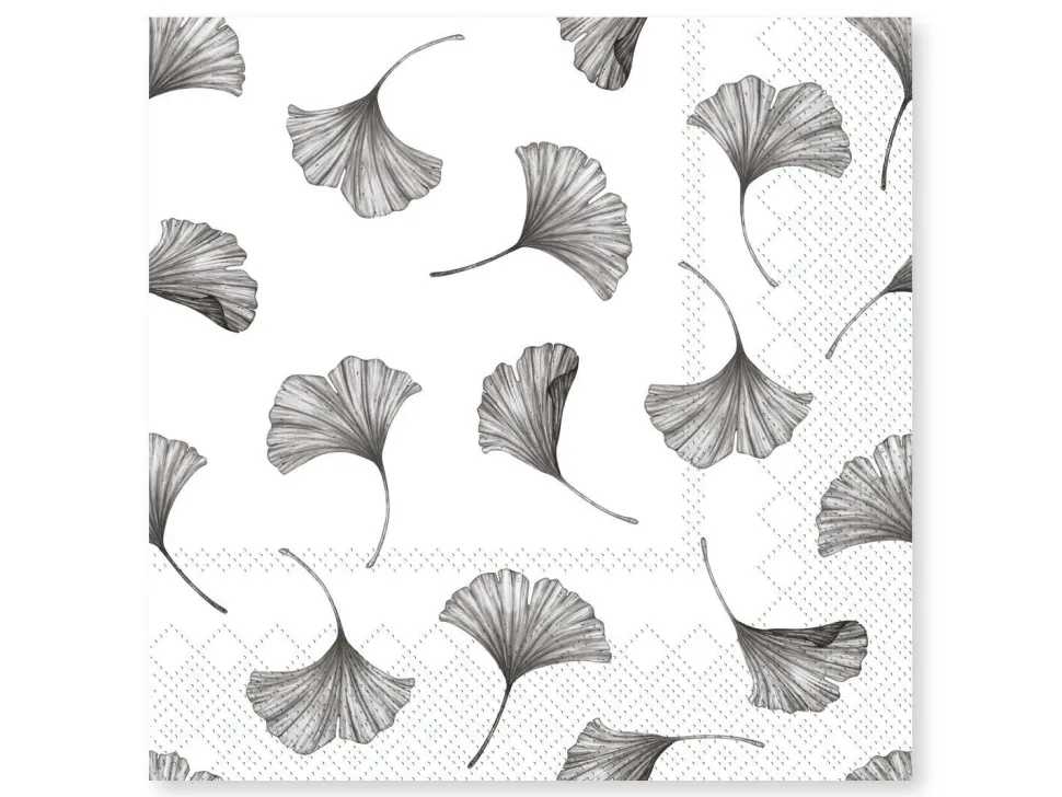 Chic Antique Serviette Gingko Blätter