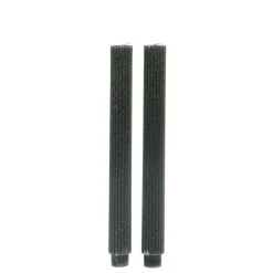 Chic Antique Stabkerze mit Rillen und Glitzer 2er-Set
