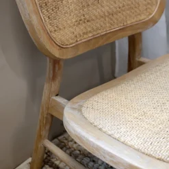 Chic Antique Stuhl mit Geflechtsitz