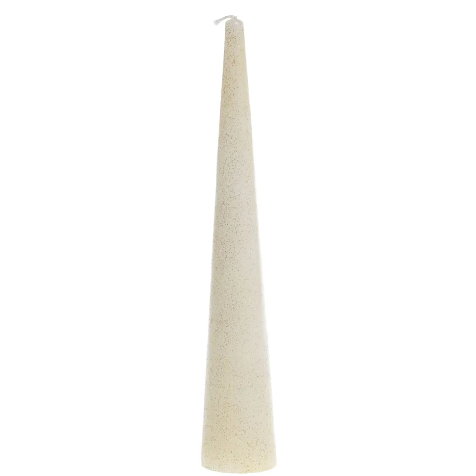Chic Antique Stumpenkerze Kegel mit Glitzer