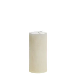 Chic Antique Stumpenkerze mit Rillen und Glitzer