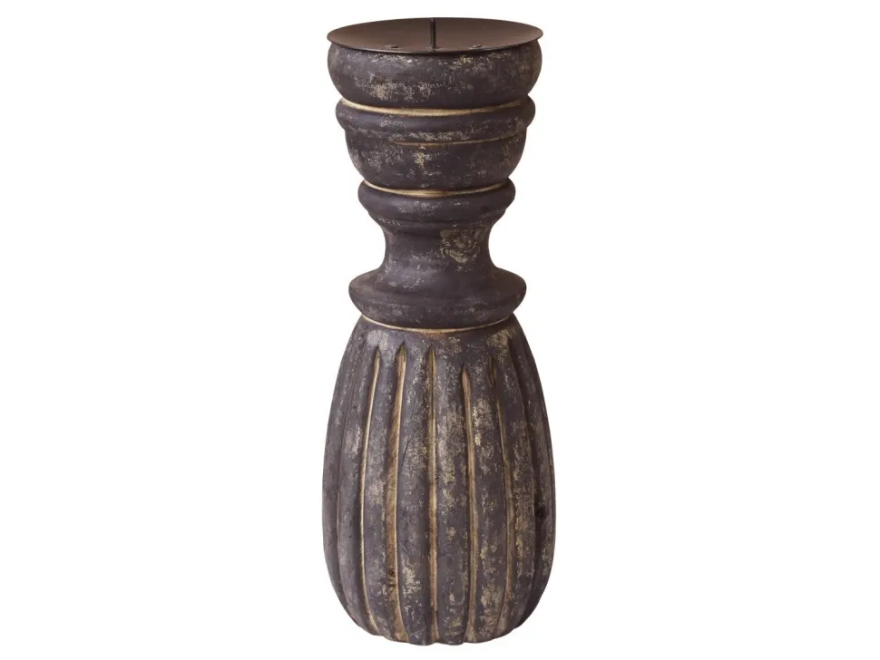 Chic Antique Stumpen Kerzenständer mit Rillen