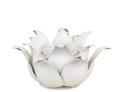 Chic Antique Teelichthalter Blume aus Eisen