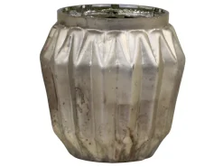Chic Antique Teelichthalter Diamant Muster aus Glas