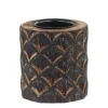 Chic Antique Teelichthalter Mangoholz mit Muster