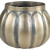Chic Antique Teelichthalter mit Rillen messing