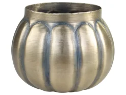 Chic Antique Teelichthalter mit Rillen messing