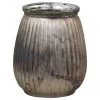 Chic Antique Teelichthalter mit Rillen aus Glas