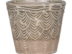 Chic Antique Valence Übertopf mit Blattmuster