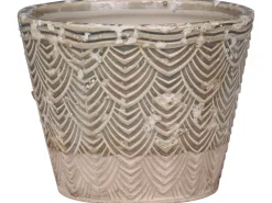 Chic Antique Valence Übertopf mit Blattmuster