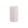 Chic Antique Vase aus Zement mit Blattmuster