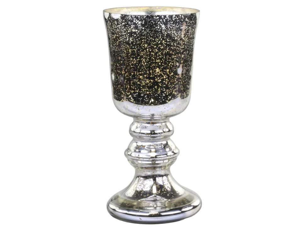 Chic Antique Vase Bauernsilber auf Fuß