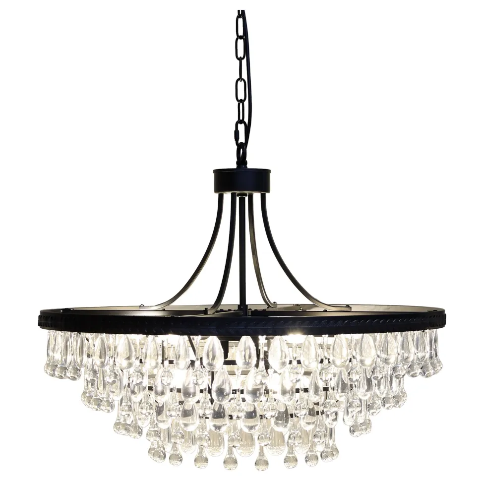 Chic Antique Versailles Kronleuchter mit tropfenformigen Glasprismen