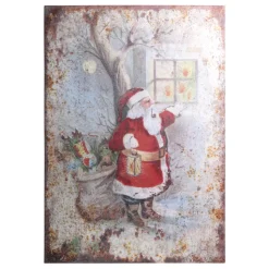 Chic Antique Vintage Schild mit Weihnachtsmann