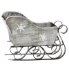 Chic Antique Vintage Schlitten mit Schneeflocke