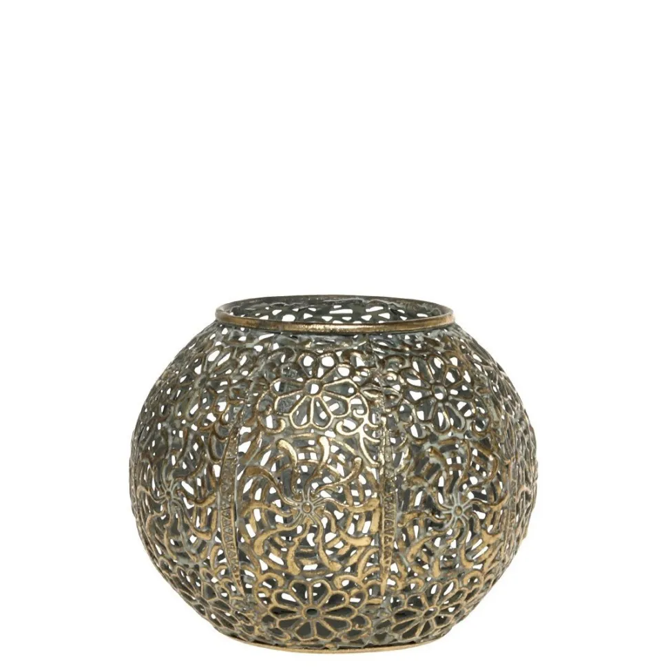 Chic Antique Vire Eisen Teelichthalter mit Muster