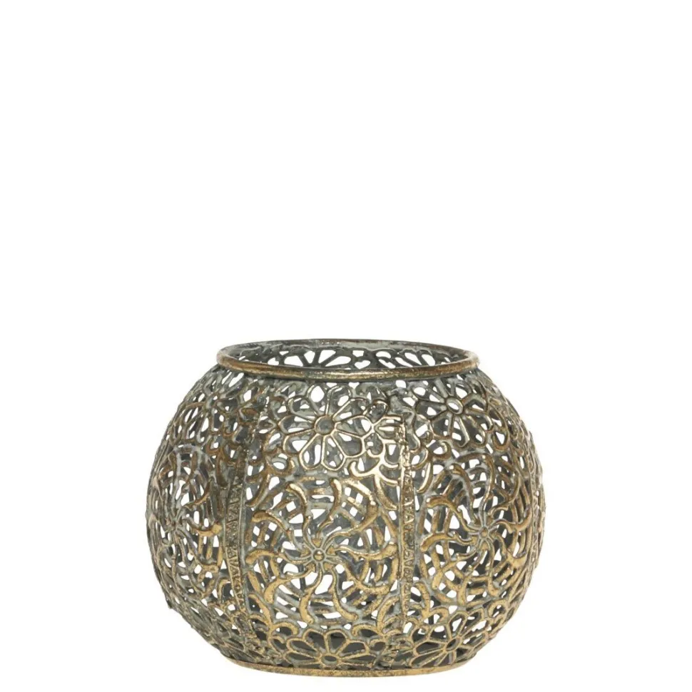 Chic Antique Vire Eisen Teelichthalter mit Muster