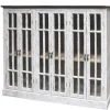 Chic Antique Vitrine mit 6 Türen und schwarzem Top