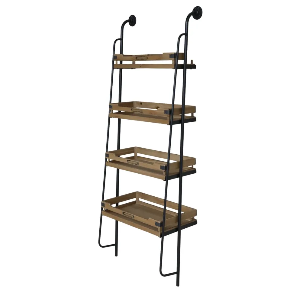 Chic Antique Wand-Regal mit 4 Ablagen