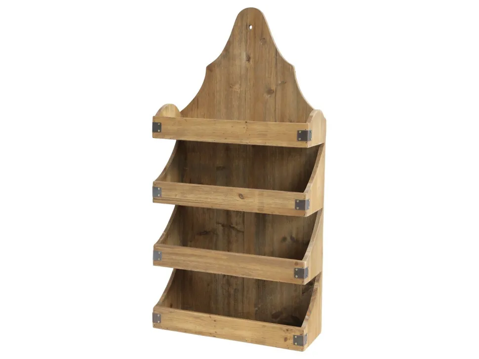 Chic Antique Wandregal mit 4 Ablagen