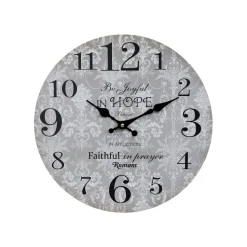Chic Antique Wanduhr Be Joyful in Hope