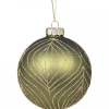 Chic Antique Weihnachtskugel Blatt mit Goldmuster