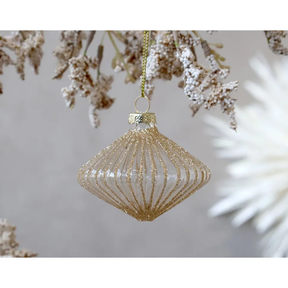 Chic Antique Weihnachtskugel Diamantform aus Glas